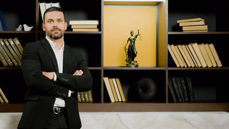 Caucasian-male-legal-advisor-wearing-elegant-clothes-smiling-at-camera-in-the-office