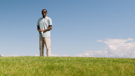 African-american-man-on-the-golf-course.
