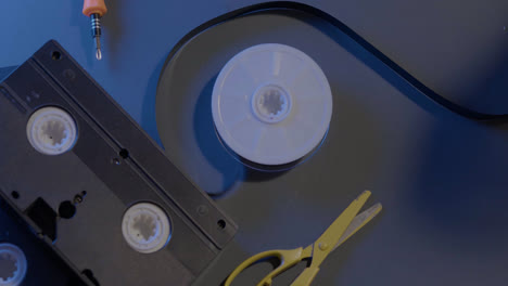 Draufsicht-Auf-Die-VHS-Kassette
