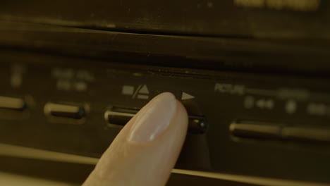 Close-up-view-of-video-VHS-device