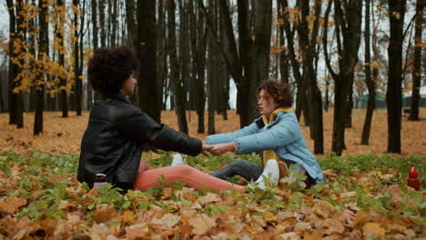 Two-women-stretching-outdoors