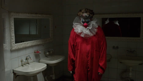 Gruseliger-Clown-In-Einem-Badezimmer