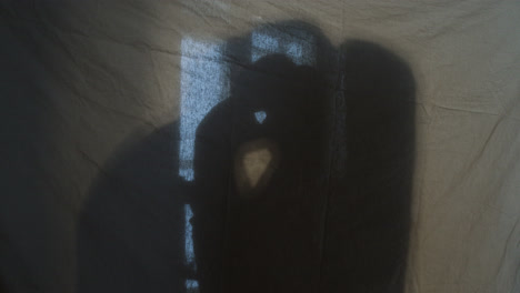 Silhouetten-Eines-Küssenden-Paares