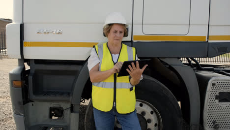 Caucasian-woman-with-hardhat-and-device