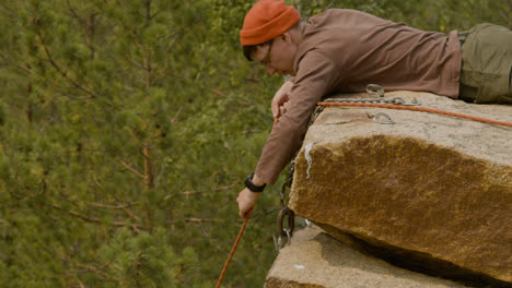 Climber-on-a-rock