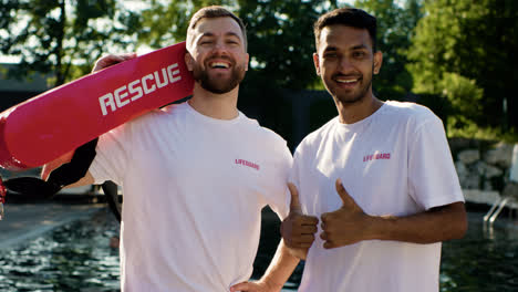 Lifeguards-smiling-at-the-pool