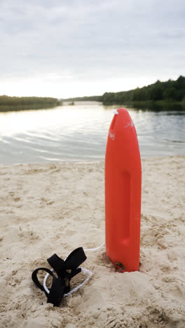 Torpedo-buoy-on-the-sand