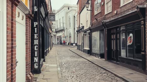 Vídeo-Nostálgico-De-La-Concurrida-Ciudad-De-Boston-En-Lincolnshire,-Una-Ciudad-Comercial-Y-Un-Puerto-Interior.