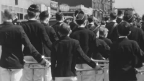 Children-of-a-Musical-Band-in-a-New-York-Parade-at-Daytime-in-1930s