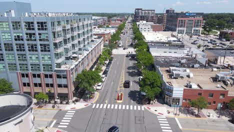 Municipio-Icónico-De-Royal-Oaks-En-Michigan,-Estados-Unidos,-Vista-Aérea.