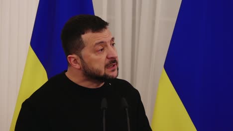 Volodymyr-Zelenskyi-on-Ukrainian-flags