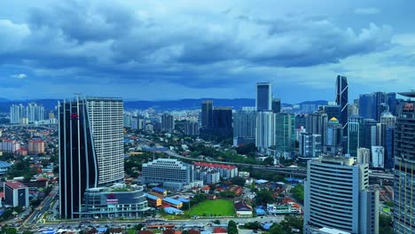 Lapso-De-Tiempo-Megaciudad-De-Kuala-Lumpur-En-Asia,-Transición-De-Paso-De-Tiempo-De-Malasia