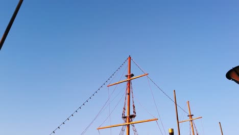 Beautifully-renewed-traditional-Hungarian-ship,-called-Kisfaludy-Steamboat-during-sunset-on-Lake-Balaton