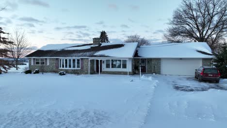 American-stone-rancher-home-with-large-bay-window