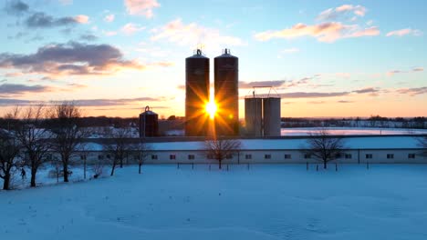 American-dairy-farm-with-matching-Harvestore-silos