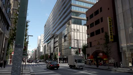 Daytime-view-of-DIOR-boutique-located-in-the-Ginza-area-of-Tokyo,-specifically-within-the-Matsuya-department-store