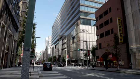 Daytime-view-of-DIOR-boutique-located-in-the-Ginza-area-of-Tokyo,-specifically-within-the-Matsuya-department-store