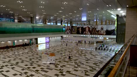 Overlooking-Massive-Hall-Leading-To-Immigration-At-Changi-Airport-In-The-Early-Morning-With-Very-Few-People