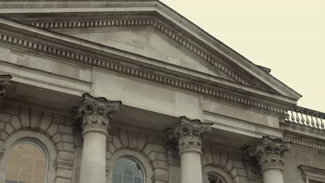 Exterior-Architecture-Of-Famous-Trinity-College-In-Dublin,-Ireland