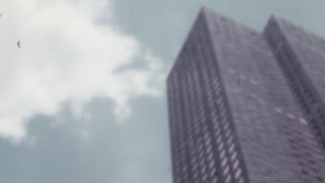 Corporate-Office-Skyscrapers-in-Manhattan-New-York-Under-the-Blue-Sky-in-1930s