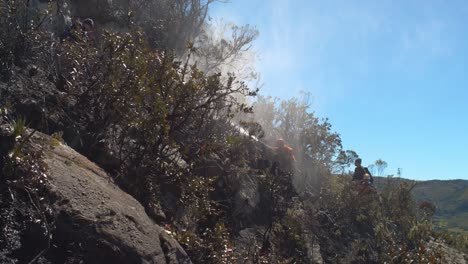 Firefighters-controlling-burned-areas-in-paramo-de-berlin-in-santander