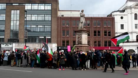 Protest-for-Palestine,-Camden,-London,-United-Kingdom