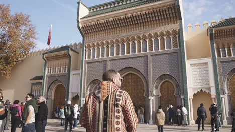 El-Palacio-Real-O-Dar-Al-makhzen-Es-El-Palacio-Del-Rey-De-Marruecos-En-La-Ciudad-De-Fez,-Marruecos.