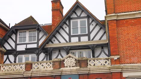 Detalle-De-Dibujo-De-La-Casa-Radnor,-Arquitectura-De-Twickenham-En-Londres,-Inglaterra