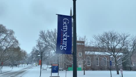 Signo-De-La-Universidad-De-Gettysburg-En-El-Poste-De-La-Luz