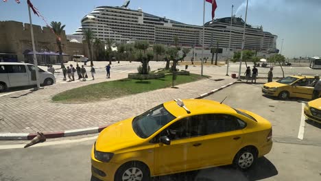 POV-view-from-the-bus-to-the-Cruise-port-of-Tunisia