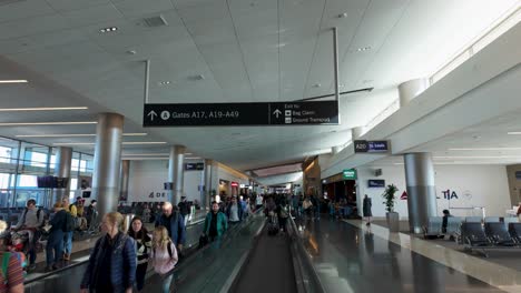 Salt-Lake-City-sign-for-concourse-A-departure-gates,-baggage-claim,-and-exit,-ground-transportation