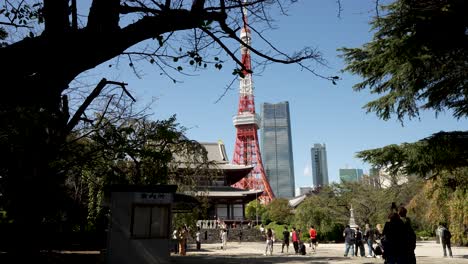 Zojo-ji-Temple,-Buddhist-temple-located-near-Tokyo-Tower,-Minato-ward