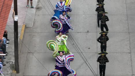 Parades-During-The-International-Mariachi-And-Charros-Festival-In-Tecalitlan,-Jalisco,-Mexico