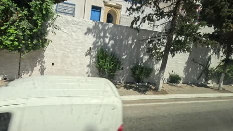 View-from-the-bus-on-the-road-to-Sidi-Bou-Said-village-at-Tunisia