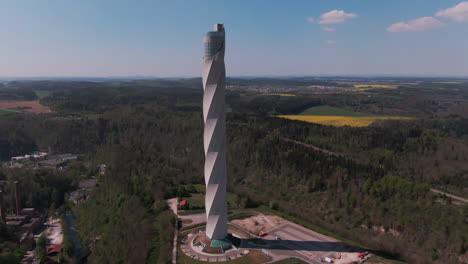 Thyssenkrupp-Testturm-in-Rottweil,-Germany-on-a-sunny-day