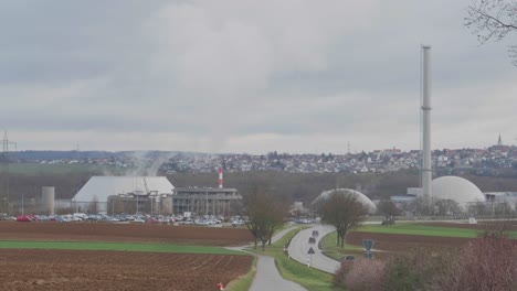 nuclear-power-station-in-Neckarwestheim,-Germany---one-of-the-last-reaming-nuclear-power-plants-in-Germany-symbolizing-its-Atomausstieg-in-April-2023