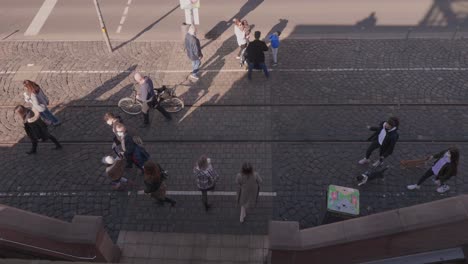 people-walking-through-an-underpass-in-Frankfurt,-Germany-during-the-Covid-19-Pandemic