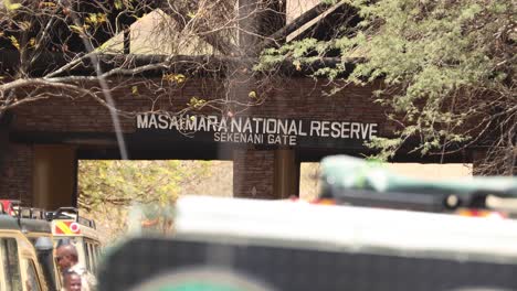 Sekenani-Entrance-Gate-Of-Masai-Mara-National-Reserve-In-Kenya,-East-Africa