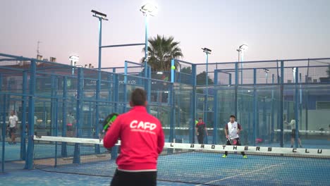 Murcia,-Spanien,-2.-Februar-2024:-Junge-Sportler-Spielen-Padel-Tennis-In-Zeitlupe