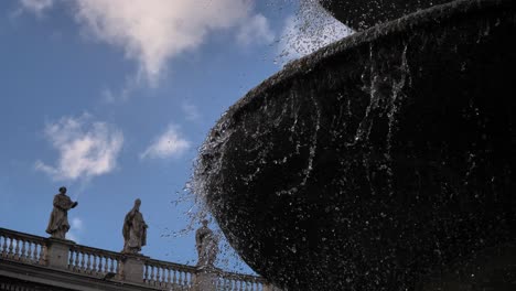 Detailed-view-of-a-fountain-in-front-of-St