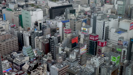 Downtown-Shinjuku-during-the-day-in-Tokyo,-Japan