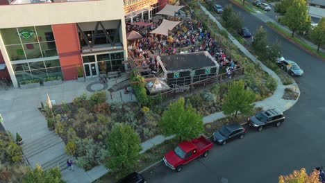 Aerial-shot-of-Worthy-Brewing-during-their-outdoor-concert-series