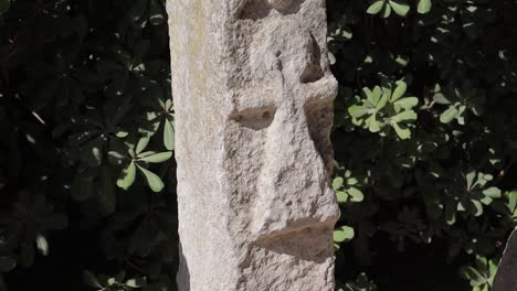 Close-up-shot-of-a-historical-GraveStone-of-the-Roman-Empire-time-in-Tunisia