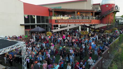 Drone-shot-of-the-Summer-Concert-series-at-Worthy-Brewing