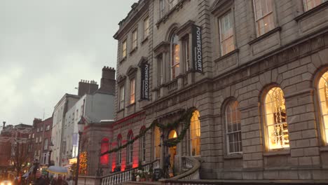 Exterior-view-of-the-famous-Powerscourt-on-South-William-Street,-Dublin,-Ireland