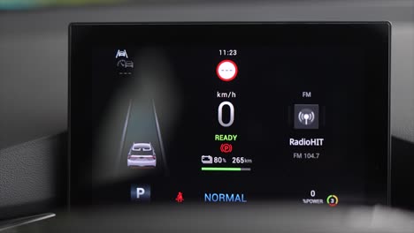 Rotary-Gear-Selector,-MG-4-Electric-car,-charging-station-,-EV-technology,-CAR-DASHBOARD