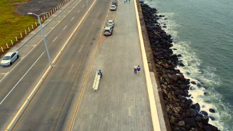 beautiful-aerial-view-with-drone-of-the-port-of-Boca-del-Rio,-Veracruz