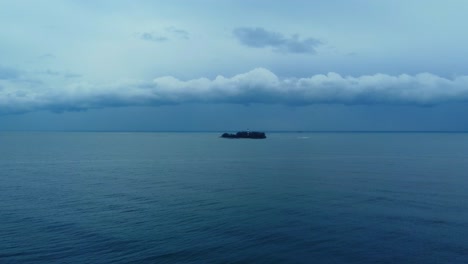 Hermosa-Vista-Aerea-Con-Drone-Del-Puerto-De-Boca-Del-Rio,-Veracruz