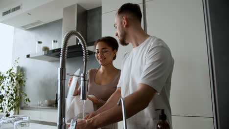 Lovely-couple-talking-at-home