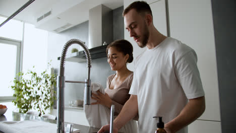 Lovely-couple-talking-at-home